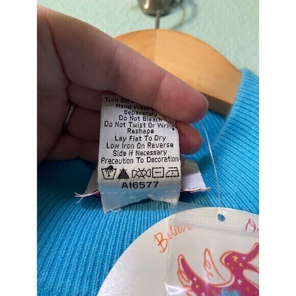 NWT Quacker Factory Women’s Blue Beaded Snowman Sweater Medium - Picture 7 of 8